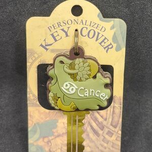 Cancer  Personalized Key Cover with Leaf Design